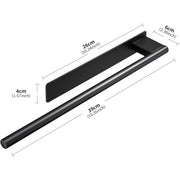 Style A black 39 cm adhesive towel bar