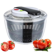 Essentials House 3 L Capacity Vegetable Salad Spinner Press-type Quick Spin Lettuce Leaf Dehydrator Household Salad Dryer
