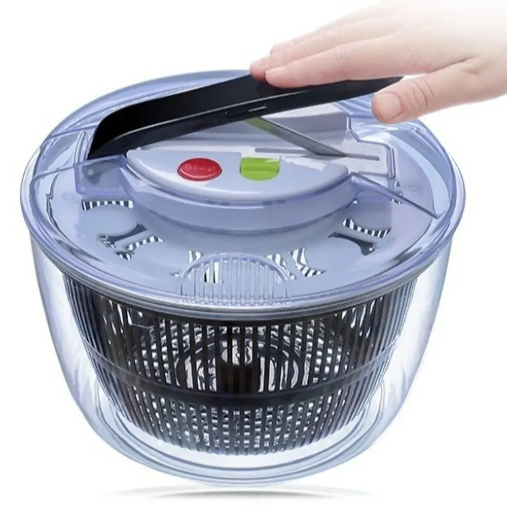 Essentials House 3 L Capacity Vegetable Salad Spinner Press-type Quick Spin Lettuce Leaf Dehydrator Household Salad Dryer