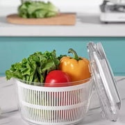 Essentials House 3 L Capacity Vegetable Salad Spinner Press-type Quick Spin Lettuce Leaf Dehydrator Household Salad Dryer