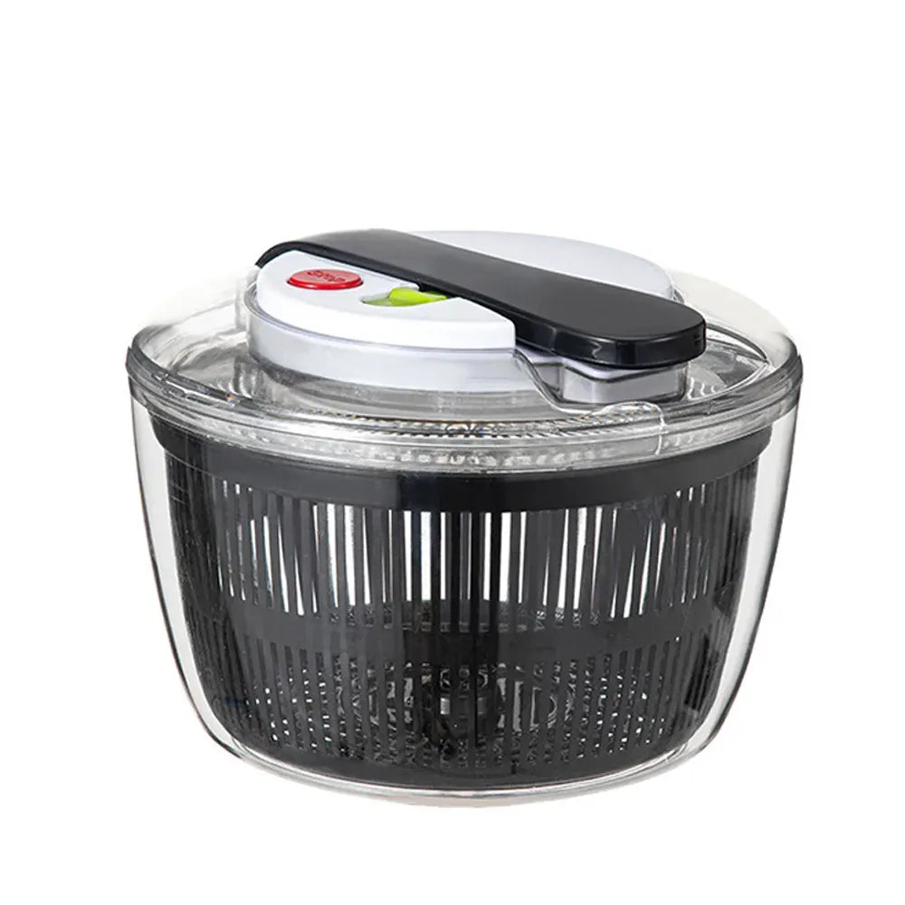 Essentials House Black 3 L Capacity Vegetable Salad Spinner Press-type Quick Spin Lettuce Leaf Dehydrator Household Salad