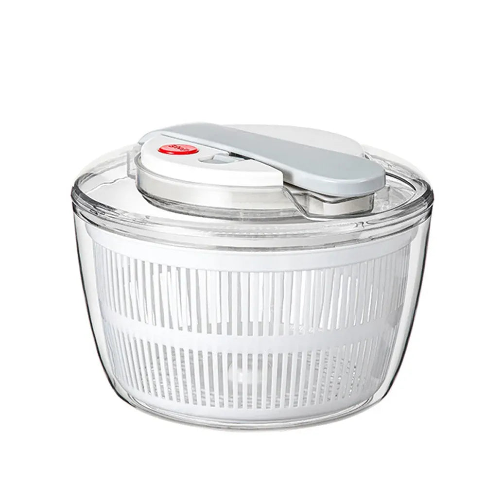 Essentials House White 3 L Capacity Vegetable Salad Spinner Press-type Quick Spin Lettuce Leaf Dehydrator Household Salad