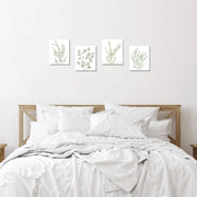 Essentials House 8X10 4PCS 8X10in,Botanical Plant Canvas Wall Art, Framed Boho Wall Decor For Bathroom, Minimalist Aesthetic