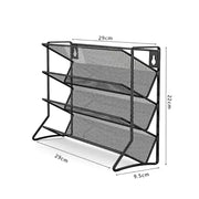 Essentials House 4 Tier Cupboard Storage Shelf Carbon Steel Spice Seasoning Jar Organizer Wall Mount Kitchen Spice Rack