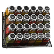 Essentials House 4 Tier Cupboard Storage Shelf Carbon Steel Spice Seasoning Jar Organizer Wall Mount Kitchen Spice Rack