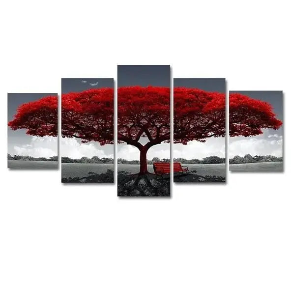 Essentials House Home & Décor 5PCS 5Pcs Canvas Print Paintings Landscape Pictures Wall Art Modern Living Room Decor