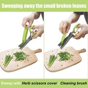 Essentials House Multifunctional 5 Layers Stainless Steel Knives Kitchen Scissors Scallion Cutter Herb Laver Spices Cook Cut