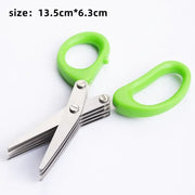 Essentials House Only Small 5-layer Multifunctional 5 Layers Stainless Steel Knives Kitchen Scissors Scallion Cutter Herb