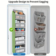 Anti-sag comparison of reinforced five-shelf door organizer