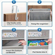Five-shelf over-the-door organizer with anti-tilt pockets