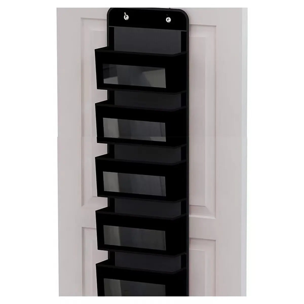 Black original-design five-shelf over-the-door organizer