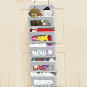 Gray original-design five-shelf over-the-door organizer