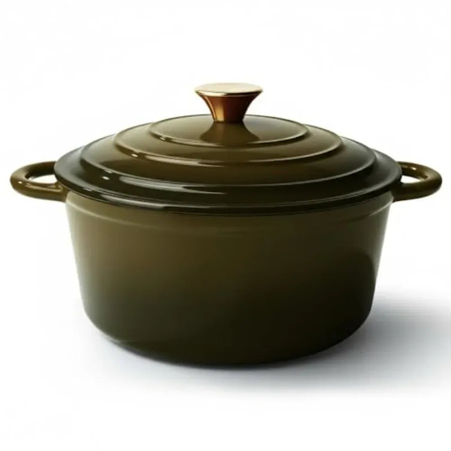 Essentials House 6 Quart Dutch Oven Pot with Lid Non Stick Enameled Cast Iron Dutch Oven for Bread Baking Heavy-Duty Oven