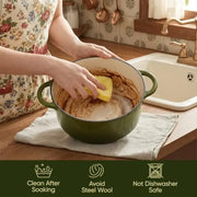 Essentials House 6 Quart Dutch Oven Pot with Lid Non Stick Enameled Cast Iron Dutch Oven for Bread Baking Heavy-Duty Oven