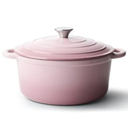 Essentials House / Pink 6 Quart Dutch Oven Pot with Lid Non Stick Enameled Cast Iron Dutch Oven for Bread Baking Heavy-Duty