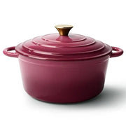 Essentials House / Rose 6 Quart Dutch Oven Pot with Lid Non Stick Enameled Cast Iron Dutch Oven for Bread Baking Heavy-Duty