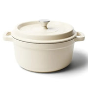 Essentials House / Beige 6 Quart Dutch Oven Pot with Lid Non Stick Enameled Cast Iron Dutch Oven for Bread Baking Heavy-Duty