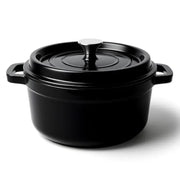 Essentials House / Black 6 Quart Dutch Oven Pot with Lid Non Stick Enameled Cast Iron Dutch Oven for Bread Baking Heavy-Duty