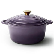 Essentials House / Purple 6 Quart Dutch Oven Pot with Lid Non Stick Enameled Cast Iron Dutch Oven for Bread Baking Heavy-Duty