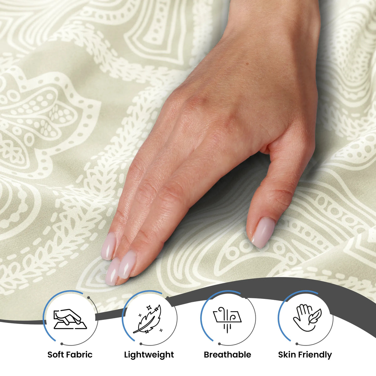 Essentials House Lux Decor 6Pc Paisley Sheet Set – Soft Microfiber, Wrinkle-Free, Luxurious Printed Bed Sheets