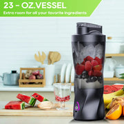 Essentials House HD-10 Black / 11.1 Electric Portable Juicer Fresh Fruit Mixer 700ML Multifunctional USB Rechargeable Shakes
