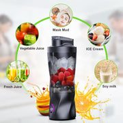 Essentials House HD-10 Black / 11.1 Electric Portable Juicer Fresh Fruit Mixer 700ML Multifunctional USB Rechargeable Shakes