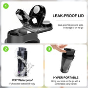Essentials House HD-10 Black / 11.1 Electric Portable Juicer Fresh Fruit Mixer 700ML Multifunctional USB Rechargeable Shakes