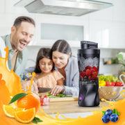 Essentials House HD-10 Black / 11.1 Electric Portable Juicer Fresh Fruit Mixer 700ML Multifunctional USB Rechargeable Shakes