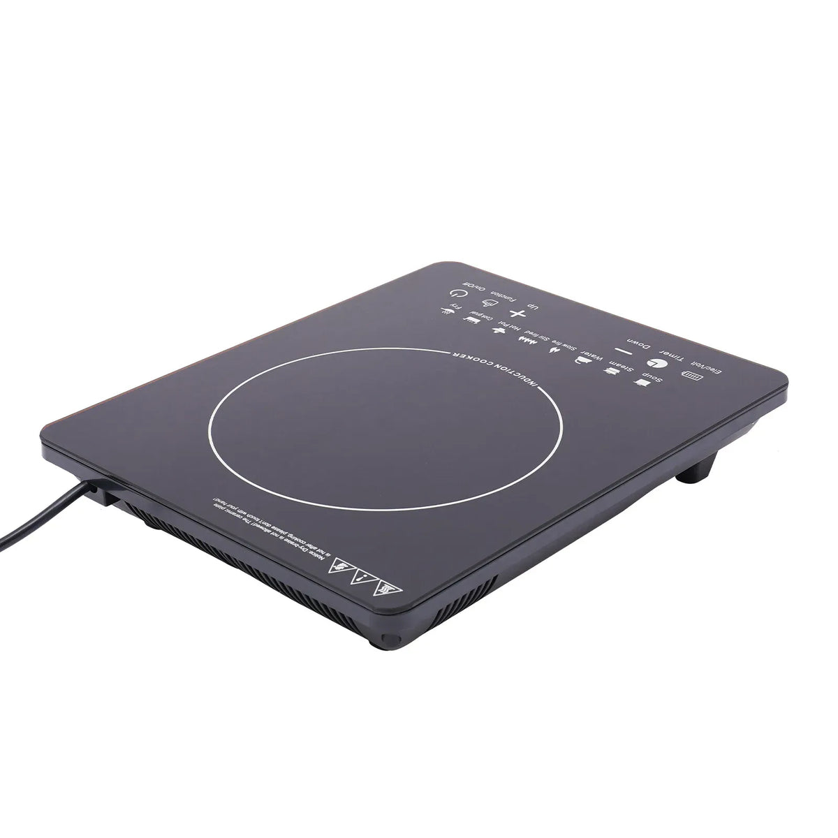 Essentials House / black / US 110V 750W Electric Induction Cooktop 8 Power Levels Touch Control Burner 180min Timer Portable