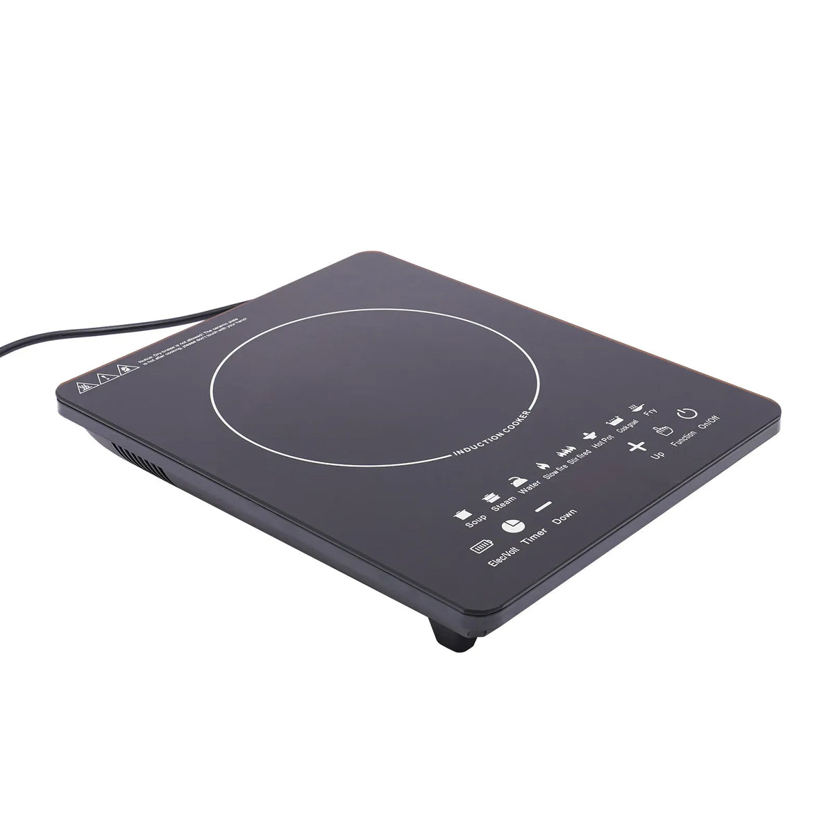 Essentials House / black / US 110V 750W Electric Induction Cooktop 8 Power Levels Touch Control Burner 180min Timer Portable