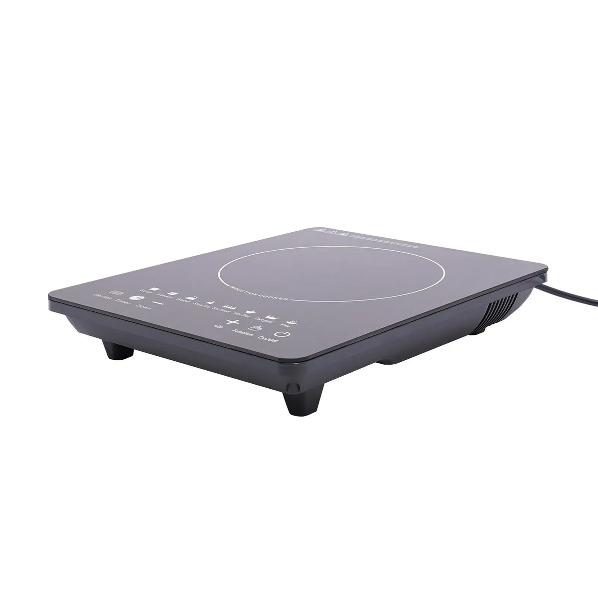 Essentials House / black / US 110V 750W Electric Induction Cooktop 8 Power Levels Touch Control Burner 180min Timer Portable