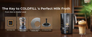 Essentials House Milk Frother and Steamer, 8-in-1 Electric Frother for Coffee, 400ml Large Capacity Detachable Milk Steamer