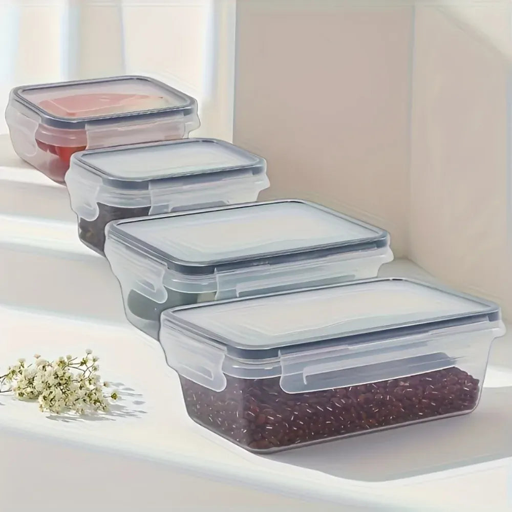 Essentials House 8PCS 8-PC BPA-Free Airtight Food Containers with Locking Lids - Microwave/Freezer Safe PP Plastic Storage