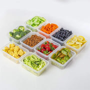 Essentials House Kitchen Food Contianers Set, Microwave Dishwasher Safe BPA FREE 10pcs 840ML Containers Set With 10stickers
