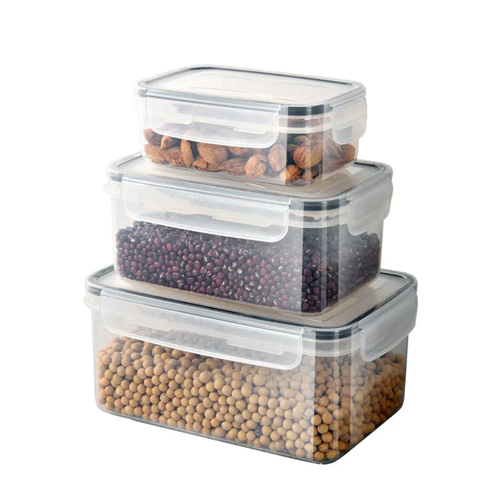 Essentials House 3pcs-set Kitchen Food Contianers Set, Microwave Dishwasher Safe BPA FREE 10pcs 840ML Containers Set