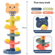 Babies Rolling Ball Pile Tower Toy - Essentialshouses