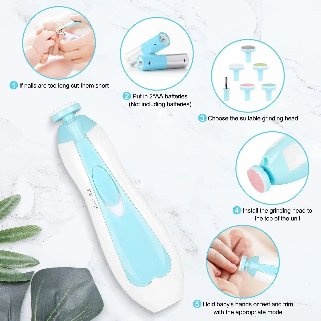 Baby Multifunctional Electric Nail Trimmer - Essentialshouses