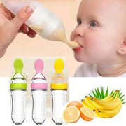 Baby Silicone Feeding Spoon Bottle - Essentialshouses