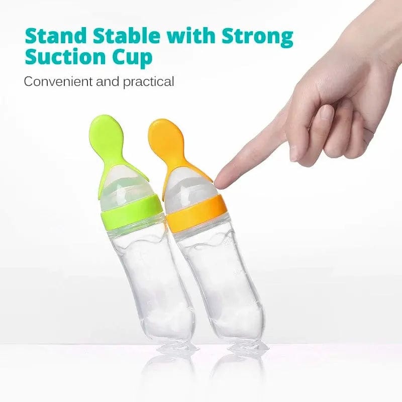 Baby Silicone Feeding Spoon Bottle - Essentialshouses