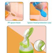 Baby Silicone Feeding Spoon Bottle - Essentialshouses