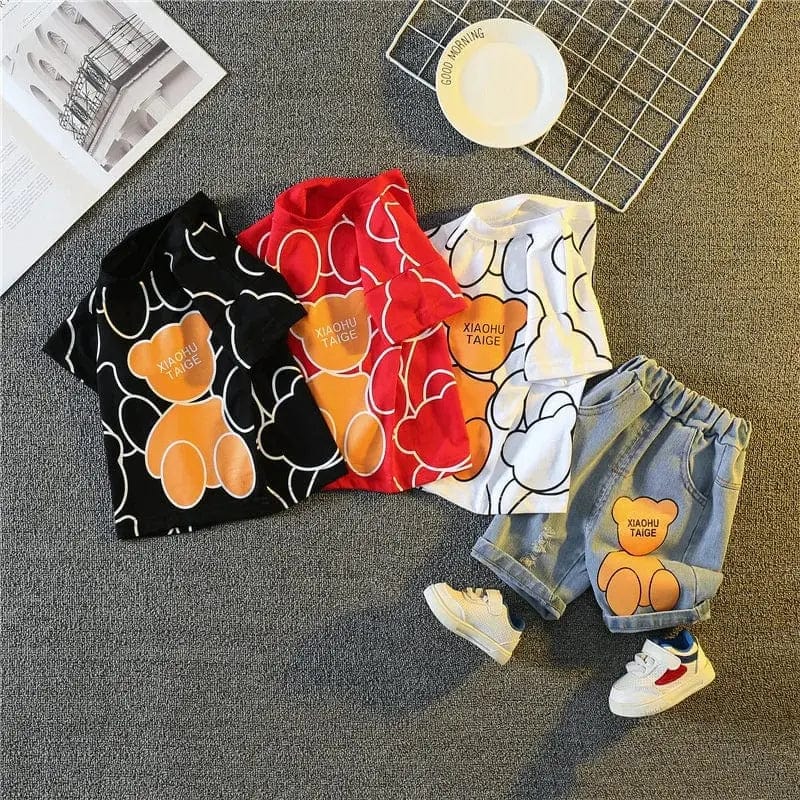 Boys Fashion Cartoon T-Shirt Sets - Essentialshouses