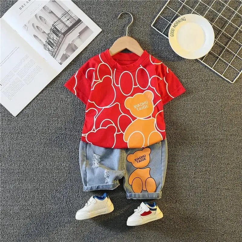 Boys Fashion Cartoon T-Shirt Sets - Essentialshouses