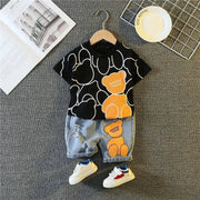 Boys Fashion Cartoon T-Shirt Sets - Essentialshouses