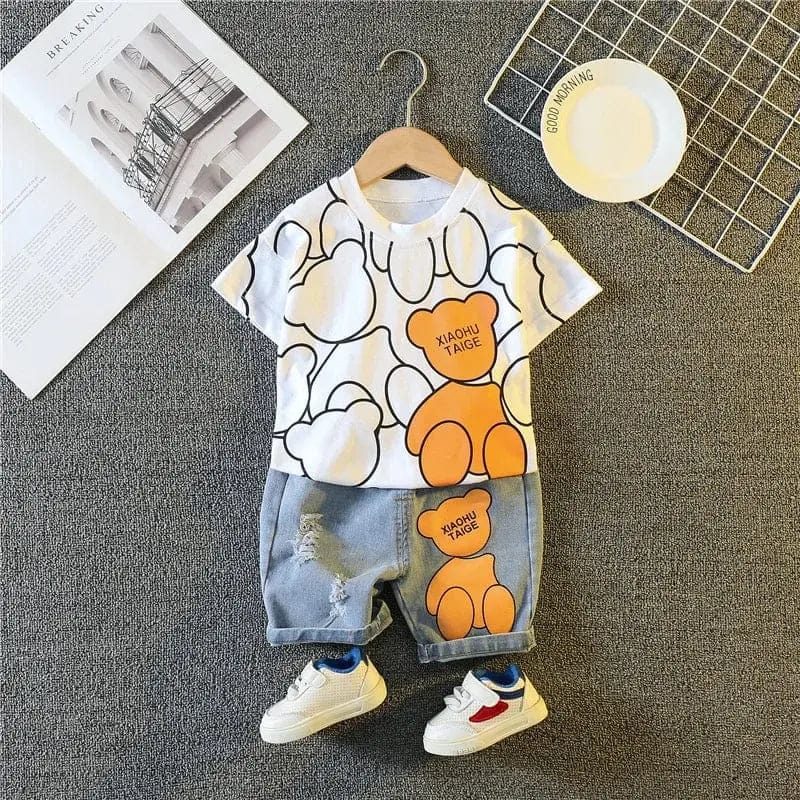 Boys Fashion Cartoon T-Shirt Sets - Essentialshouses