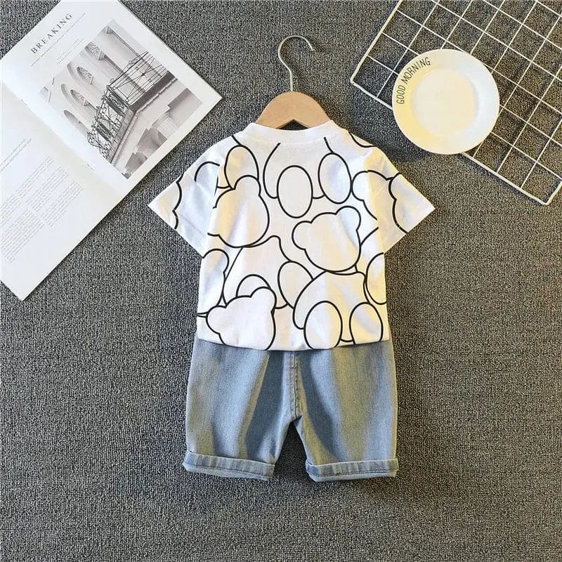 Boys Fashion Cartoon T-Shirt Sets - Essentialshouses