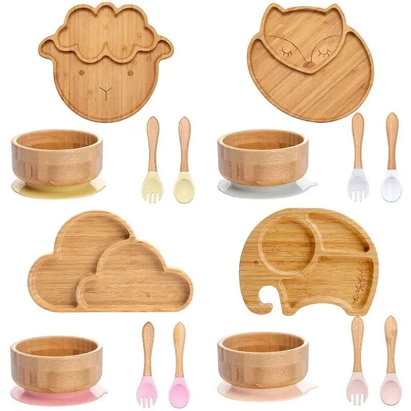 Children's Bamboo Dishes Plate - Essentialshouses