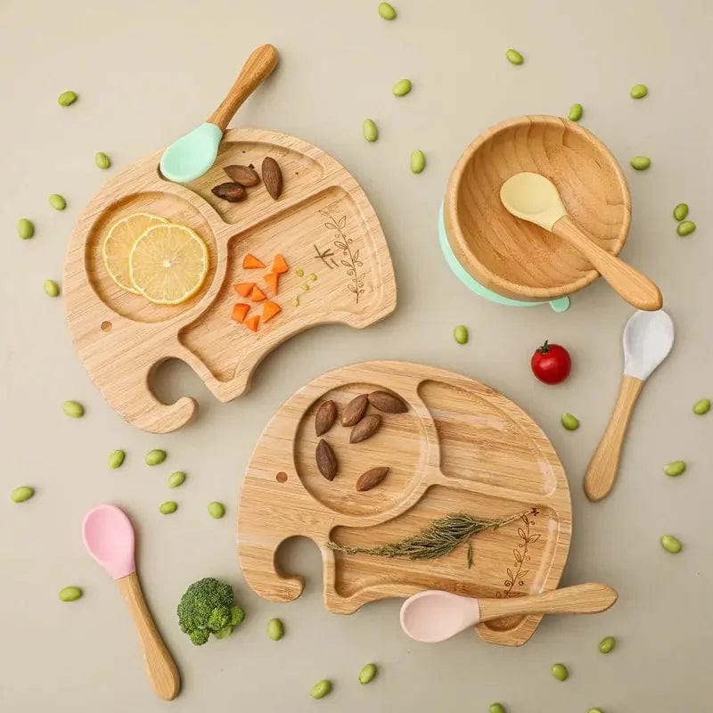 Children's Bamboo Dishes Plate - Essentialshouses