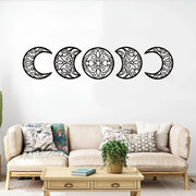 Essentials House Home & Décor Wrought iron decoration Crescent Moon Wall Art Set Of 5, Islamic Home Decor