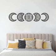 Essentials House Home & Décor Wrought iron decoration Crescent Moon Wall Art Set Of 5, Islamic Home Decor