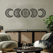 Essentials House Home & Décor Wrought iron decoration Crescent Moon Wall Art Set Of 5, Islamic Home Decor